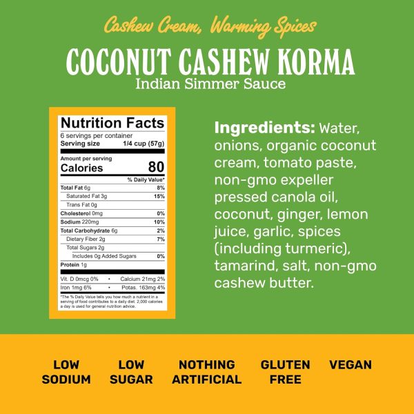 Brooklyn Delhi Coconut Cashew Korma Vegan Curry Sauce-7