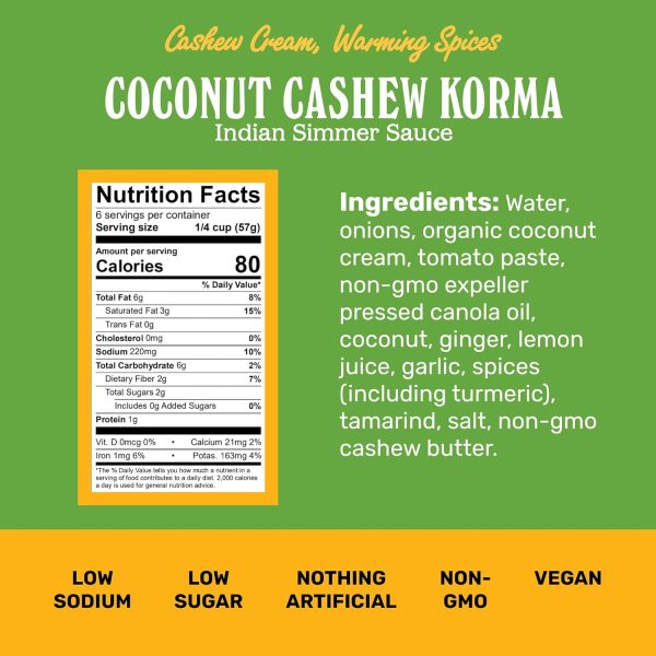 Brooklyn Delhi Coconut Cashew Korma Vegan Curry Sauce-1