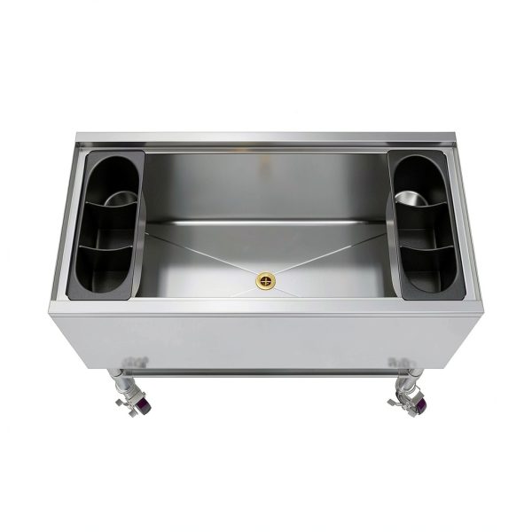 AmGood Stainless Steel Ice Bin 18.5x36x30 in NSF Outdoor Cooler-4