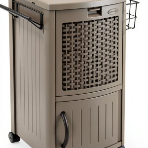 Suncast Patio Cooler Java Resin Outdoor Entertainment-0