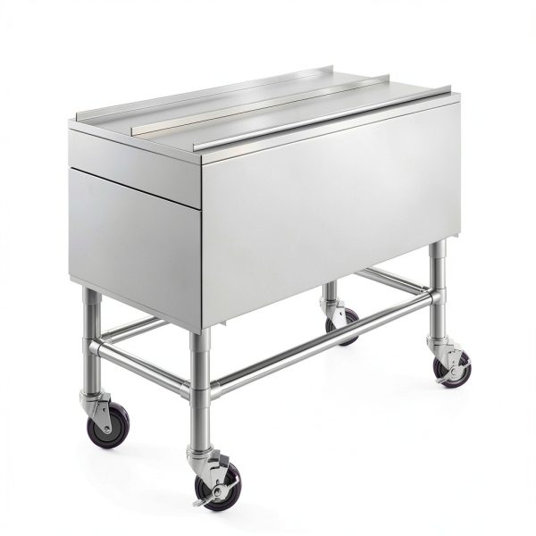 AmGood Stainless Steel Ice Bin 18.5x36x30 in NSF Outdoor Cooler-1