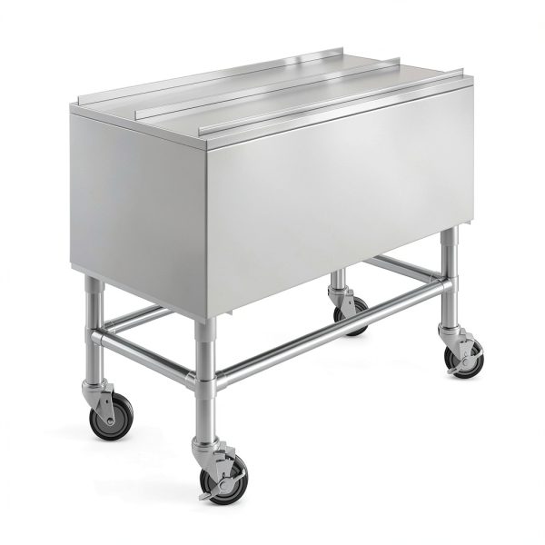 AmGood Stainless Steel Ice Bin 18.5x36x30 in NSF Outdoor Cooler-0