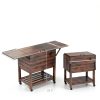 LDAILY Rustic Brown Wooden Cooler Cart 54qt-8